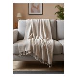 VİENNA %100 Pamuk TV Battaniyesi 100×165 cm – Dekoratif Soft Desen, Hafif ve Nefes Alabilir