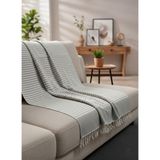 Vienna Home %100 Pamuk Tv Battaniyesi 100×165 cm – Dekoratif Soft Desen, Hafif ve Nefes Alabilir - 100 x 165 cm - Gri - Krem