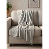 Vienna Home %100 Pamuk Tv Battaniyesi 100×165 cm – Dekoratif Soft Desen, Hafif ve Nefes Alabilir - 100 x 165 cm - Gri