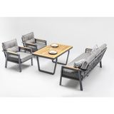Vieno Home Garden Artemis Plus Oturma Grubu - Antrasit
