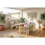 Vieno Home Garden Atlas Midi Bahçe Balkon Oturma Grubu Krem