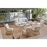 Vieno Home Garden Bergama Rolex Bahçe Balkon Oturma Grubu Bej