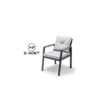 Vieno Home Garden Efes Mini Sandalye Antrasit (2 Adet)