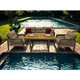 Vieno Home Garden Efes Plus Bahçe Balkon Oturma Grubu Krem