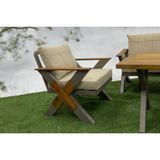 Vieno Home Garden Lotus Alüminyum 3'lü Bahçe Balkon Oturma Grubu Cappuccino