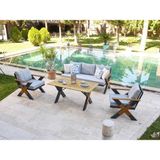 Vieno Home Garden Lotus Bahçe Balkon Oturma Grubu - Antrasit