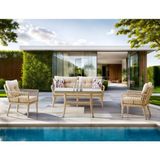 Vieno Home Garden Midilli Midi Rattan Bahçe Balkon Oturma Grubu