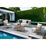 Vieno Home Garden Midilli Rattan Bahçe Balkon Oturma Grubu
