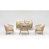 Vieno Home Garden Rodos Rattan Mini 2'li Oturma Grubu