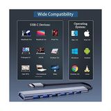 Vienon USB C Hub 3.0, Alüminyum 7'si 1 Arada USB C Dongle Usb, MacBook Pro, Imac, iPad Pro, Chromebook, Pixelbook, Dell Xps, ve Daha Fazla Tip C Aygıtları Için Uzatın - 1 GB - 00-Siyah - Beyaz - Option-1