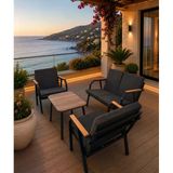 Viento 2-1-1 Bahçe Balkon Mobilyası,Sehpalı