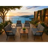 Viento 2-2-1-1 Bahçe Balkon Mobilyası,Sehpalı,