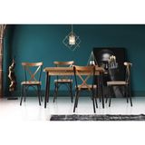 Viento Mobilya Silva Diş Budak Desen Açılır 120X70 Masa 6 Adet Ahşap Çapraz Sandalye Masa Takımı - Dışbudak - 120 x 70
