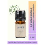 Vienurla %100 Organik Sandal Ağacı Günlük Portakal Uçucu Yağ Karışımı La Vida Es Bella Aromaterapi 5 ml