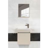 Viesta Banyo Fit Banyo Dolabı Seti (45 cm Vizon Aynalı Lavabolu Mdf)