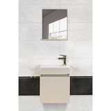 Viesta Fit Banyo Dolabı Seti (45 Cm Vizon Aynalı Lavabolu Mdf)