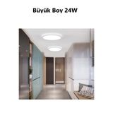 Viesteknoloji Büyük Boy 24w Aydınlatma Tavan Glop Tavan Armatürü Balkon Banyo Lambası Led 6500k Beyaz
