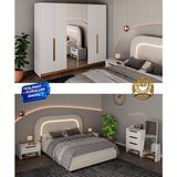 Vieva Sahra Yatak odası takımı 6 Kapılı Gardırop 100% Mdf - Teslimat & Kurulum Dahil
