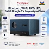 Viewsonic Vıewsonıc Full Hd Çözünürlük Desteği ve Dahili Google Tv Özelliği ile Evde Sinema Keyfi Akıllı Projeksiyon - Siyah - Yeşil