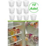 Vigentino 10 Adet Buzdolabı Kapak Içi Düzenleyici Organizer | Buzdolabı Içi Düzenleyici ve Banyo Organizeri