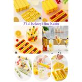 VİGENTİNO 2'li Dikdörtgen Silikon Buz Kalıbı 2’li Silikon French Fries Buzluk Kokteyl Sunum Buz Kalıbı 13. cm