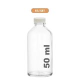 VİGENTİNO 6 Adet 50 ml Shot Ginger Şişesi Cam Kavanoz Oda Kokusu Şişesi Shot Şişesi Küçük Vazo Kapaklı 7x50ml