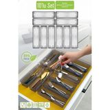 Vigentino Füme 10’lu Modüler Kaşıklık Seti - Mutfak Düzenleyici Çekmece Içi Organizer