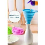 VİGENTİNO Pratik Mini Silikon Katlanır Huni | Akordeon Huni | Katlanır - 1 Adet