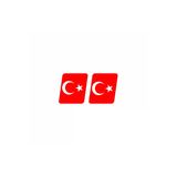 Vigneron Üniversal 3D Sticker Kare Bayrak 2'Li 5X5 Cm