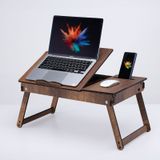 Vigo Wood Katlanır Ayaklı Ayarlanabilir Laptop Sehpası Ceviz