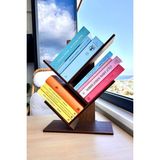 Vigo Wood Masaüstü Ağaç Kitaplık-MK20 - Ceviz