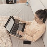 Vigo Wood Minderli Laptop Sehpası Ceviz-LS019 - Ceviz - Antrasit