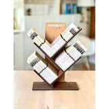 Vigo Wood - MK20 Geometrik Masaüstü Ağaç Kitaplık (Küçük)