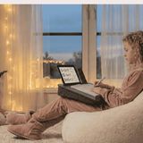 Vigo Wood VigoWood Minderli Laptop Sehpası Antik-LS017 - Antik Dark