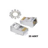 Vigor Cat6 Metal Rj45 Jack Konnektör Uç Lan Ethernet Jak - 25 Adet