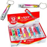 Vigor Tırnak Makası Büyük Renkli 12LI Paket