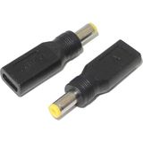 Vigor USB 3.1 Type-C To 4.8*1.7mm Çevrici Dönüştürücü Konnektör Usb-C Laptop Şarj Güç Adaptörü - Siyah