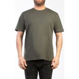 Vigoss Jeans Battal O Yaka Basic Erkek T-shirt B3124-03370 - 5XL - Haki