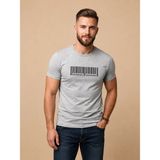 Vigoss Jeans Vıgoss Actıon Baskılı Erkek T-Shırt 62486-03587 - Gri Melanj - 2XL