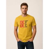 Vigoss Jeans Vıgoss Actıon Baskılı Erkek T-Shırt 62520-30010 - Sarı - 2XL