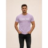 Vigoss Jeans Vıgoss Actıon Baskılı Erkek T-Shırt 62533-30010 - Lila - M