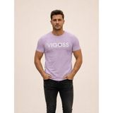Vigoss Jeans Vıgoss Actıon Baskılı Erkek T-Shırt 62533-30010 - Lila