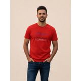 Vigoss Jeans Vıgoss Actıon Baskılı Erkek T-Shırt 62645-30005 - Kırmızı - 2XL