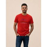 Vigoss Jeans Vıgoss Actıon Baskılı Erkek T-Shırt 62645-30005 - Kırmızı - XL