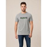 Vigoss Jeans Vıgoss Actıon Baskılı Erkek T-Shırt 62808-03370 - Gri Melanj - XL