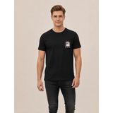 Vigoss Jeans Vıgoss Actıon Baskılı Erkek T-Shırt 62813-03370 - Siyah - XL