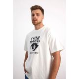 Vigoss Jeans Vıgoss Actıon Oversıze Baskılı Erkek T-Shırt 63083-30226 - Ekru - M