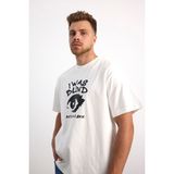 Vigoss Jeans Vıgoss Actıon Oversıze Baskılı Erkek T-Shırt 63083-30226 - Ekru - XL