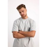 Vigoss Jeans Vıgoss Actıon Oversıze Baskılı Erkek T-Shırt Cepli 63084-30226 - Gri - M