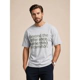 Vigoss Jeans Vıgoss Actıon Owersıze Baskılı Erkek T-Shırt 62662-03501 - Gri Melanj - XL